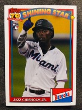 2021 Topps Archives Jazz Chisholm Jr. Rookie RC 1991 Bazooka Shining Stars Card
