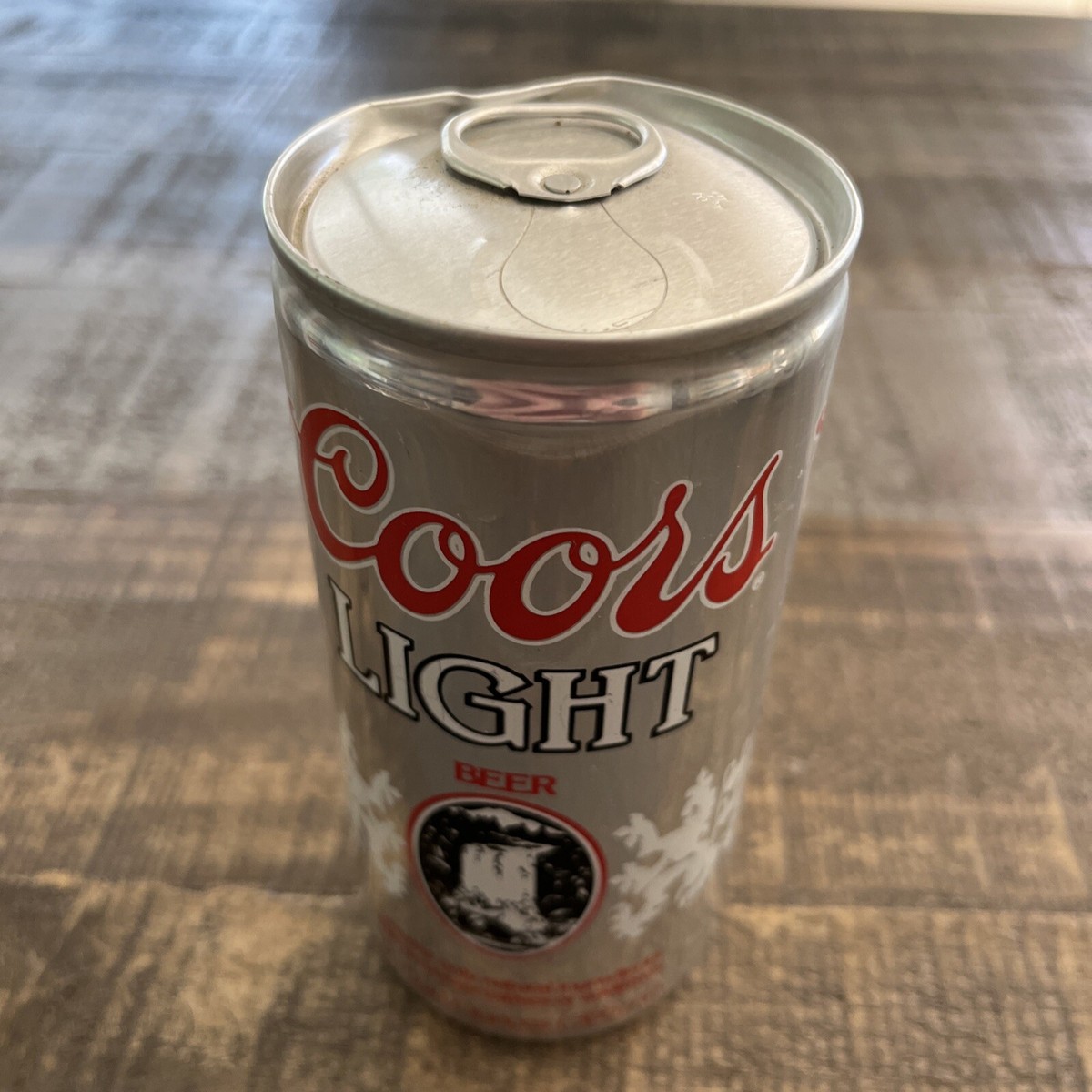 OLDER Coors Light Beer WATERFALL IMAGE w/Pull Tab Intact 12oz