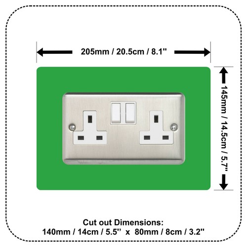 Enchufe interruptor de luz de pared protector de placa de acrílico envolvente de doble toma hágalo usted mismo - Imagen 51 de 101