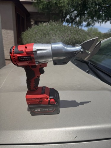 Cordless Sheet Metal Shears (Milwaukee Style Battery Not Included)