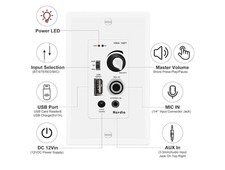 Herdio in Wall Amplificatore Controllo Audio Bluetooth AUX 3.5MM Ricevitore Piastra Parete