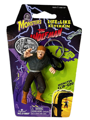 Imperial Universal Monsters The Wolfman Life Like Keychain NOS Retro Vintage