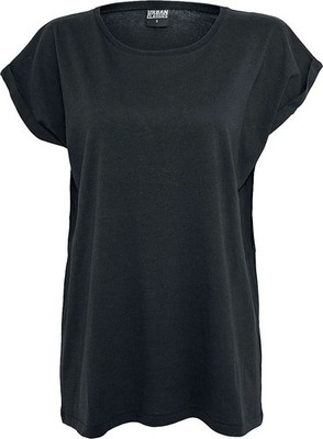 Urban Classics T-Shirt Damen Ladies Extended Shoulder Tee schwarz