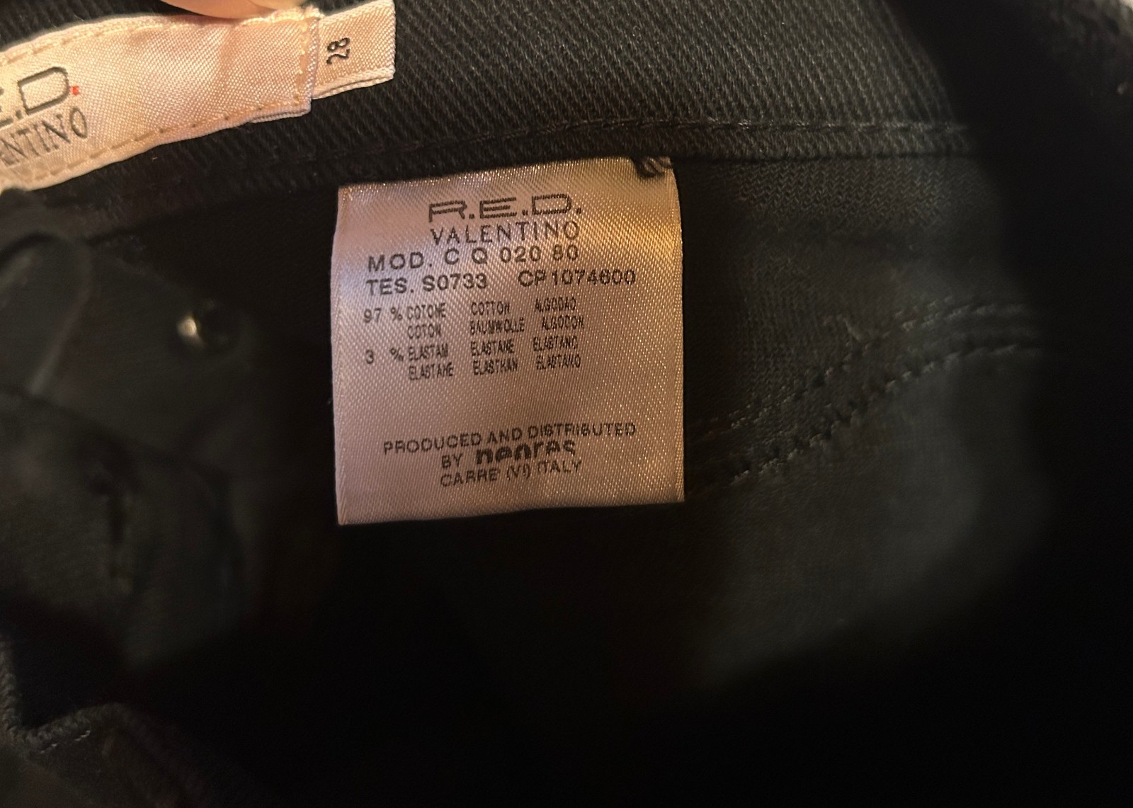 New R.E.D Valentino Straight Leg Button Fly Black Jeans 28 27 26 PRICED TO SELL