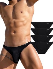 Avidlove Underwear Men's 4 Pack Classic Low Rise Stretchy Hip Briefs Bikini