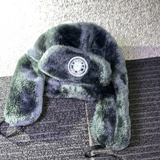 Trapper Hat Winter Cap MINUS 5 ICE LOUNGE GRAY FAUX FUR PLUSH HAT Ear Flaps