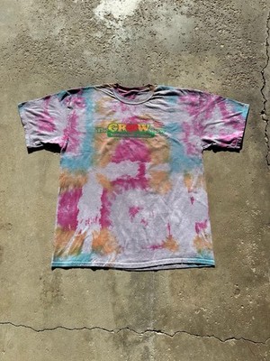 Vintage 2000s Y2K The Grow Show Hydroponic Supply Weed Tie Dye Tee Size XL
