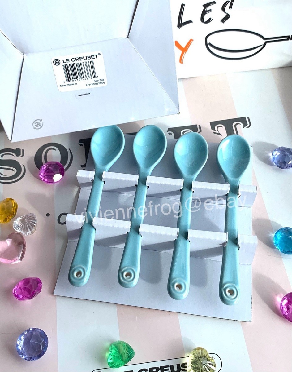 LE CREUSET SATIN BLUE CAFE TEASPOON TEASPOONS TEA SPOONS TEA SPOON