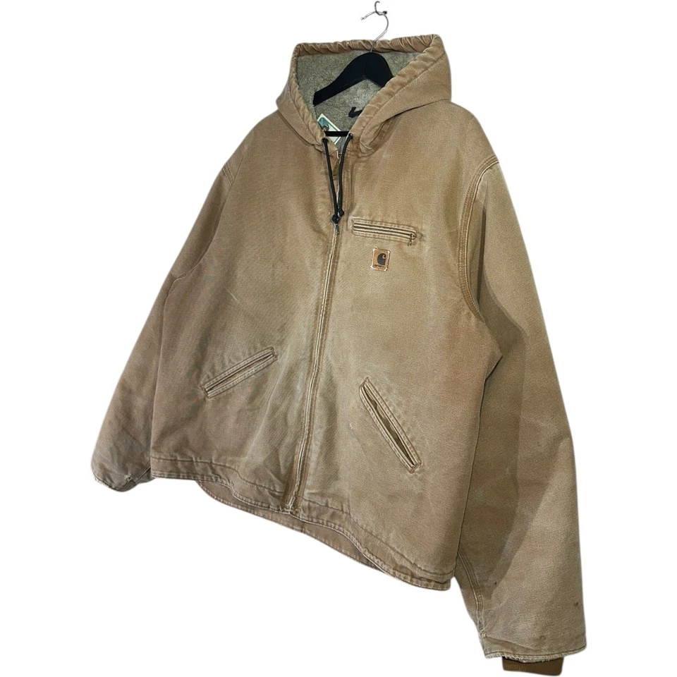 Vintage Carhartt Sherpa-Lined Active Jac Workwear Jacket Tan Mens XXL - Image 4 of 4