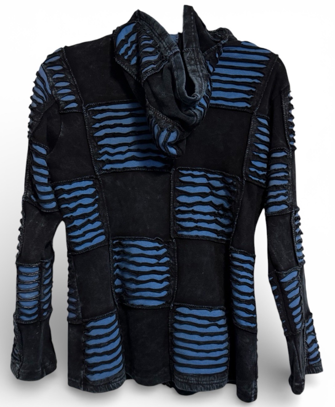 Rising International Razor-Cut Patchwork Full Zip… - image 5