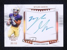 2019 Leaf Trinity Auto Inscriptions Bronze 36/60 Myles Gaskin #A-MG3 Auto 1u6