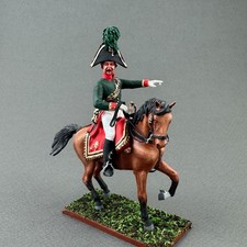 Painted Napoleonic tin figure 1/30, Adjutant of General Wimpffen VID SOLDIERS