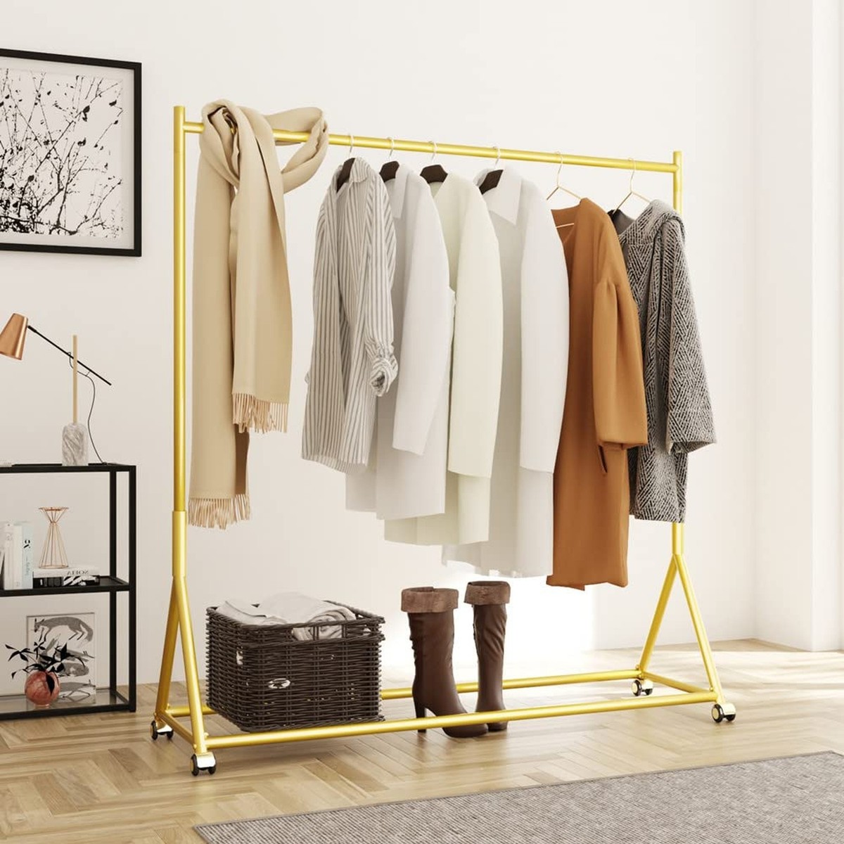 gold dress rack Gold Clothing At Home Clothing Rack Gold Clothes Rack With Marble Base Modern Arched Design