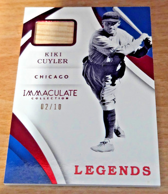 Kiki Cuyler 2018 Panini Immaculate Legends Game Used Bat (#d 2/10)