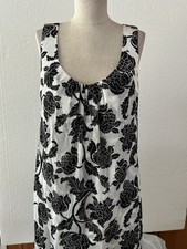White House Black Market Dress Size 10 Black  White Floral Dress Layered