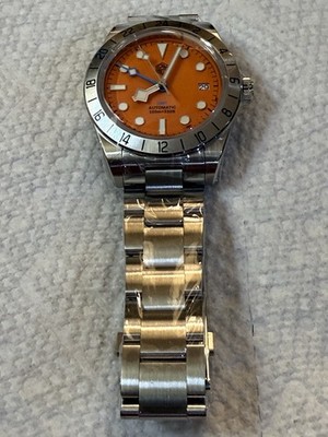 San Martin Automatic GMT Orange Saphire Crystal | eBay