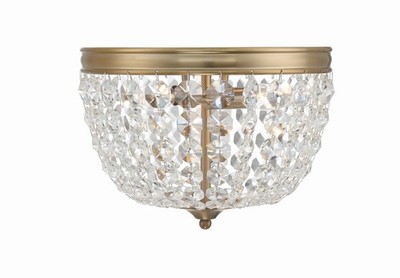 Crystorama Lighting Group NOL-312-CL-MWP Nola 2 Light 12''W Flush - Gold