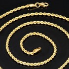 Kordelkette Goldkette Zopfkette 585 14K ECHT GOLD 2mm 65cm NEU Halskette