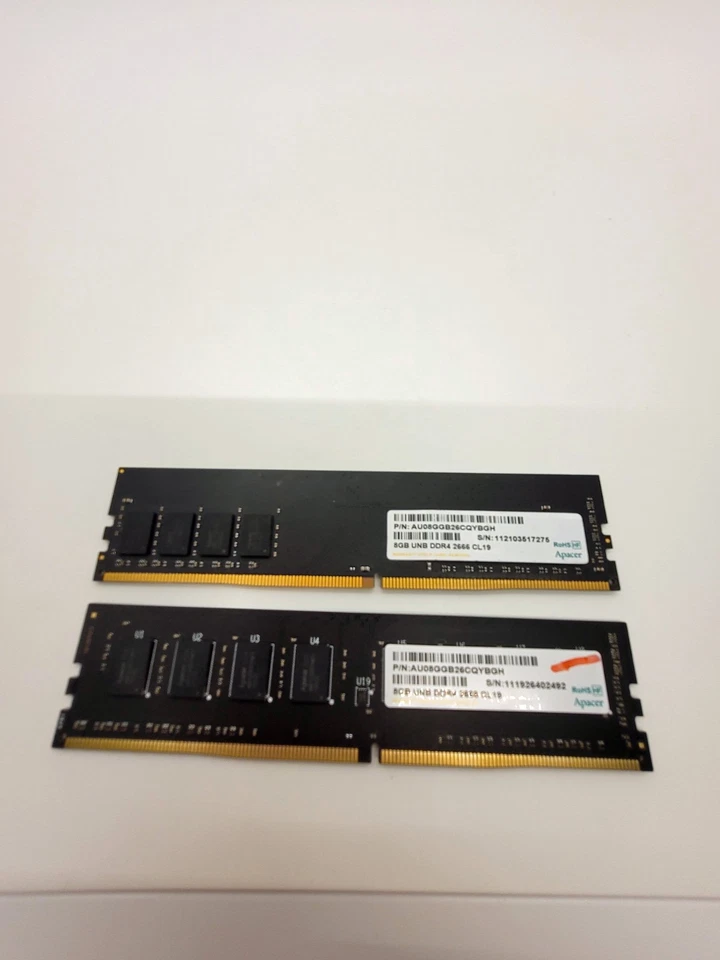Apacer DDR4 16GB (2x8GB) 2666MHz CL19 1.2V Desktop Memory RAM AU08GGB26CQYBGH - Image 2 of 3