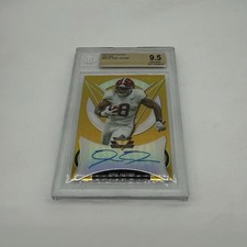 2019 Leaf Valiant Gold Numbered /10 Josh Jacobs Auto BGS 9.5 Gem Mint Fast Ship!