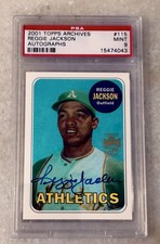 2001 Topps Archives Reggie Jackson Auto RC PSA 9 BOLD AUTO SP/50