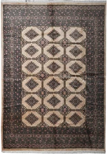 6.6 x 8.8 New Jaldar Bokhara Rug Soft Wool #F-4063