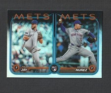 2024 Topps Update Dedniel Nunez RC / Tyler Jay RC Rainbow Foil #US82 Mets