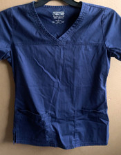 CHEROKEE CORE STRETCH 3 POCKETS SMALL BLUE SCRUBS SHIRT