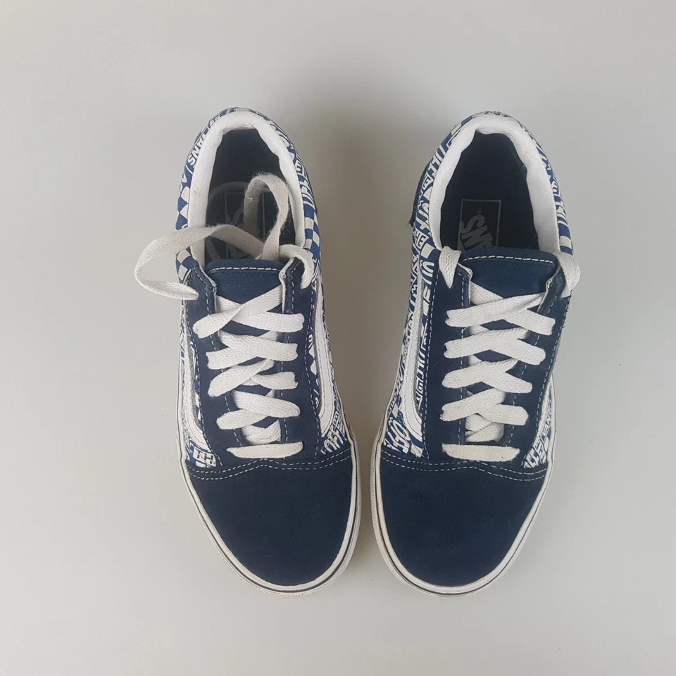 Boy's VANS 'Off The Wall' 3 US | 34 EU Shoes Blue Kids Skate | 3+ Extra 10% Off - image 3 of 4