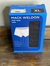 Mack Weldon Mens X Large Black 3” Cloud FX Trunks Essentials 3 Pack Boxer Briefs