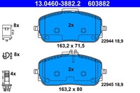 Bremsbelagsatz FÜR MERCEDES-BENZ - ATE 13.0460-3882.2