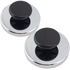 Master Magnetics Ceramic Round Base Magnet with Knob Pack - Heavy-Duty Silver