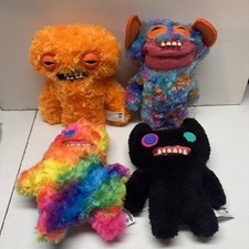 Fuggler Funny Ugly Monster Plush Lot of 4 Tie Dye Spin Master Tooth Plush ZURU