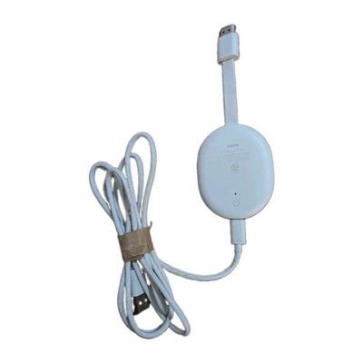 Google Chromecast w/ Google TV 4K 2160p HDMI White GZRNL (No Remote) EUC 