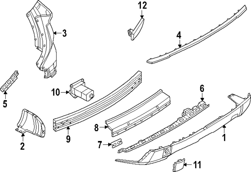 Genuine Nissan Side Molding 85025-4MT0B