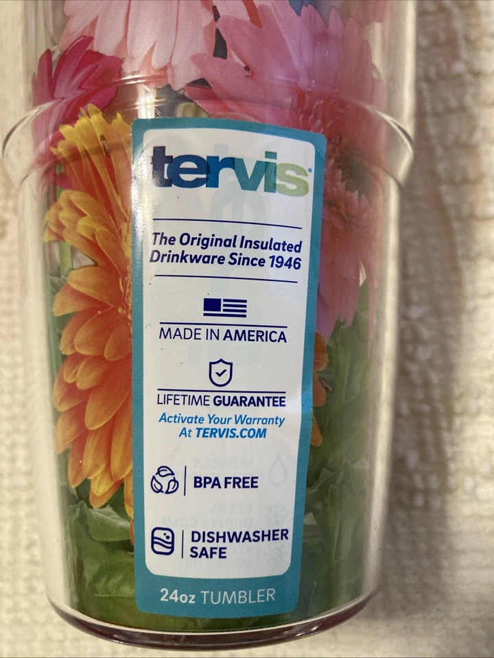 Terri's цветочный тамблер с крышкой - Изображение 2 из 4