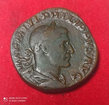 FILIPPO l, Sestercio, 17 gramos, Bronce, Precioso.