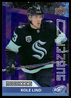 2021-22 Upper Deck Ice #SZ-34 Kole Lind Sub Zero #/999 Rookie