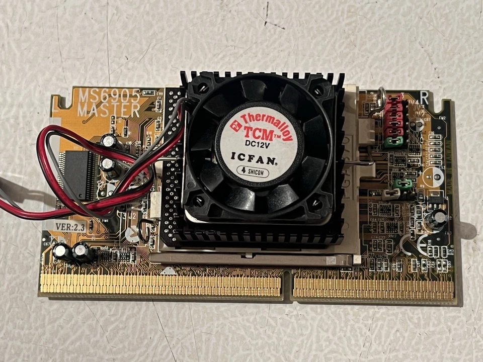 MSI MS6905 MASTER VER.2.3 CPU CONVERTER PGA370-SLOT 1 SSOCKET ADAPTER MIT CPU+LÜFTER - Bild 4 von 4