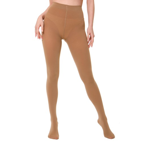 2 Pairs Pack Women's Opaque Tights XXL3XL, Dark Skin - Picture 3 of 4