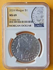 2024 Morgan $1 Silver Dollar NGC MS69 w/COA & BOX FREE SHIPPING