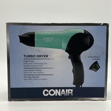 Conair Dryer 1875 Turbo Tourmaline Ceramic Ionic Technology Green NEW IN BOX