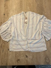 Gimmicks Drop Shoulder Kimono Women’s Sz M Beachy Top Free Flow Shirt Over shirt