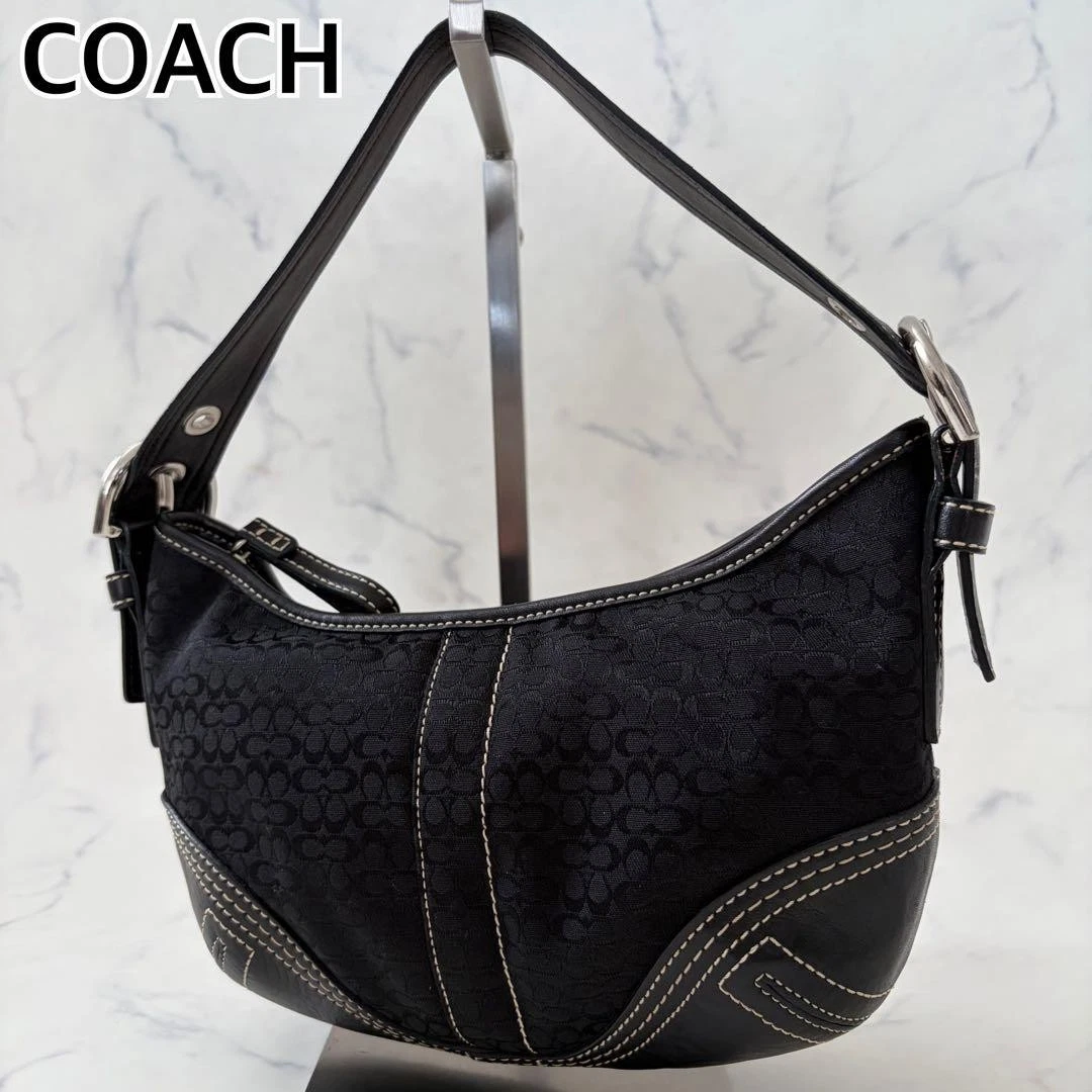 バッグ Coach Hobo Oneshoulder Bag Black Coach Black Signature Hobo Bag for sale | eBay