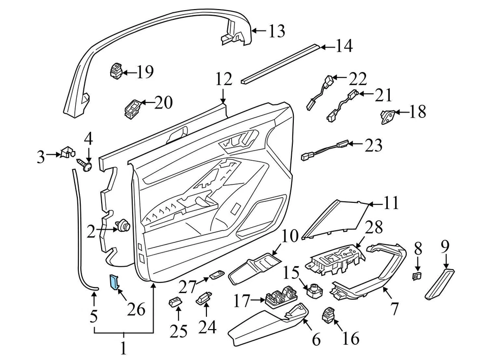 AUDI A5 SPORTBACK 2018-2025 - Luz de panel de puerta roja 8P0947412 Foto 3 de 4