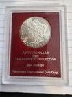 1879 S Morgan Silver Dollar  RedField Holder Toning