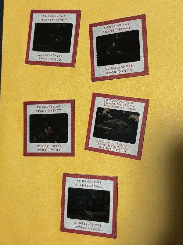 Kodachrome Red Border Original 35mm 5 slide lot. 1953-56 Sailor Vintage Cars