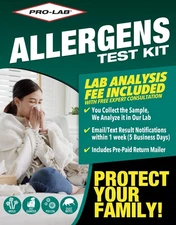 PRO-LAB DIY Allergen Test Kit - Mold, Pet Dander, Pollen, Dust Mites, Lab Ana...