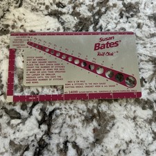 SUSAN BATES KNIT-CHEK CROCHET NO. 14099 Red USED KNITTING SIZES NEEDLE HOOK