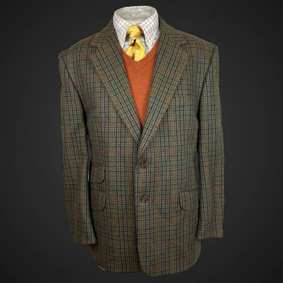 Veste en tweed homme Brook Taverner 42S Saxe Suprême British Heritage laine